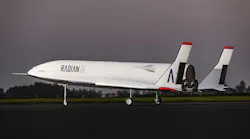 Radian Aerospace's PFV01 prototype vehicle completes initial round of taxi tests. PFV01, a prototype with the same aerodynamic profile as Radian's AV09 design iteration, performed a series of pitch-up maneuvers and short hops, collecting critical data from integrated telemetry systems. Radian Aerospace image.