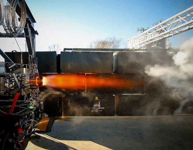 Venus Aerospace unveiled its hypersonic detonation ramjet engine, the VDR2, which is designed to power high-speed vehicles such as drones and aircraft in early October. The engine is engineered for long-range travel at high altitudes and can reach speeds of up to Mach 6. Venus Aerospace photo.