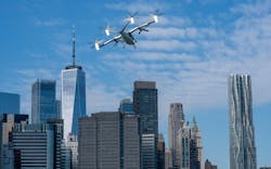 In 2023, Joby completed the first-ever flight of an electric air taxi in New York City. Joby Aviation Photo. In 2023, Joby completed the first-ever flight of an electric air taxi in New York City. Joby Aviation Photo.