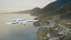 Pictured is the Lilium Jet, an all-electric vertical take-off and landing jet. Lilium image. Pictured is the Lilium Jet, an all-electric vertical take-off and landing jet. Lilium image.