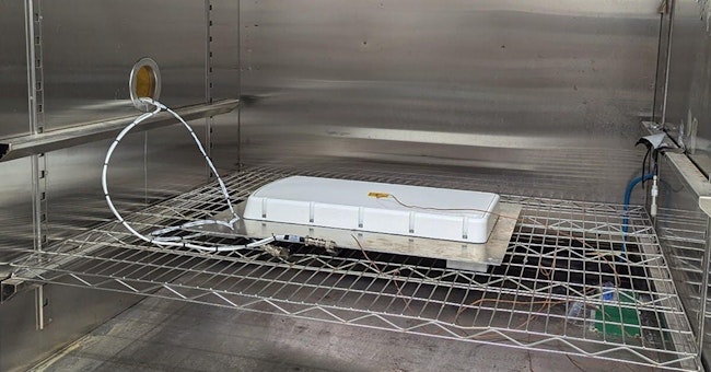 The Gogo Galileo HDX antenna, pictured here, recently passed FAA-mandated DO-160 certification testing. Gogo image.