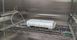 The Gogo Galileo HDX antenna, pictured here, recently passed FAA-mandated DO-160 certification testing. Gogo image. The Gogo Galileo HDX antenna, pictured here, recently passed FAA-mandated DO-160 certification testing. Gogo image.