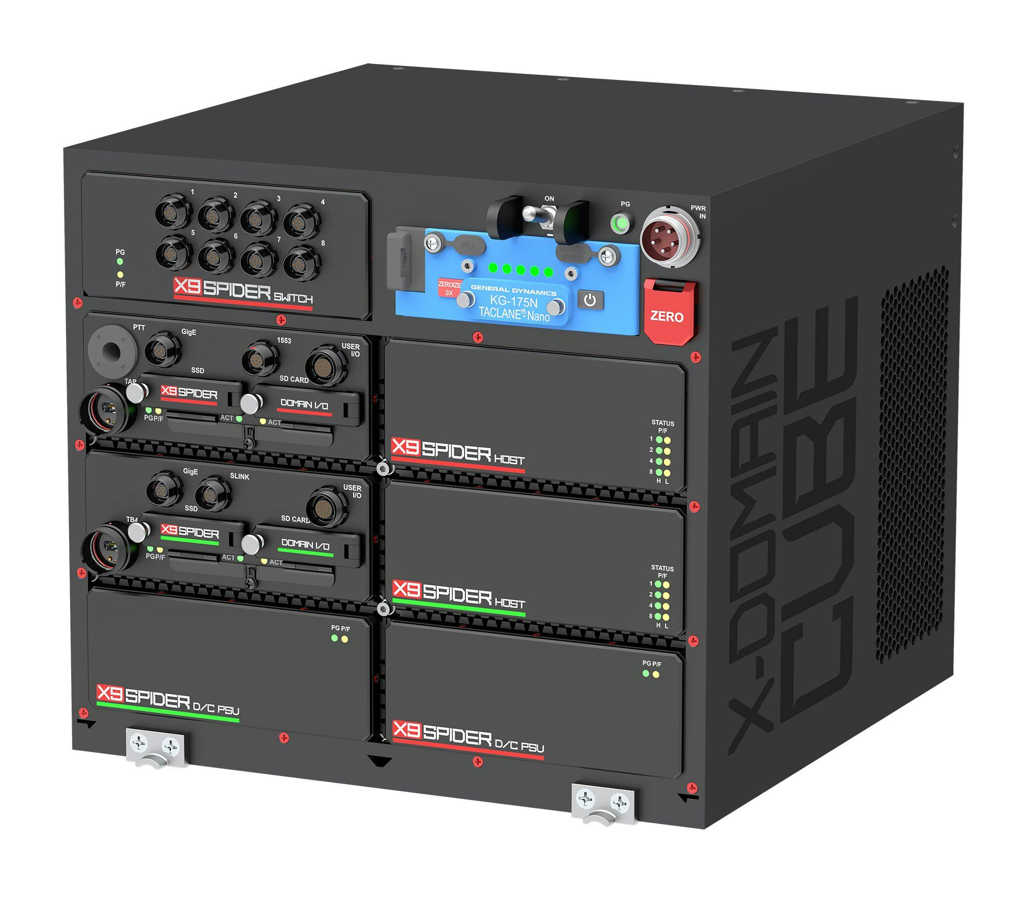 These cross-domain systems are for mission processing, secure storage and authentication, encryption, networking, SATCOM, AI, and data diodes.