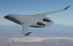 BAE Systems will deliver and integrate next-generation active control sidesticks on JetZero’s new blended-wing body aircraft. BAE Systems image. BAE Systems will deliver and integrate next-generation active control sidesticks on JetZero’s new blended-wing body aircraft. BAE Systems image.