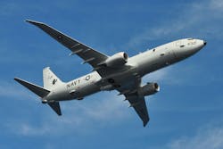 A P-8A Poseidon assigned to Patrol Squadron 16 is seen in flight over Jacksonville, Fla. A P-8A Poseidon assigned to Patrol Squadron 16 is seen in flight over Jacksonville, Fla.