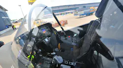 Cockpit of Lockheed Martin F-35 fighter jet