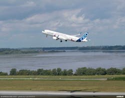 The Airbus A321XLR flew for the first time in 2022. Airbus image. The Airbus A321XLR flew for the first time in 2022. Airbus image.