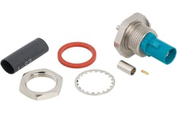Amphenol RF sealed IP67 straight crimp plug FAKRA connectors are for high-speed data transmission in communications networks Amphenol RF sealed IP67 straight crimp plug FAKRA connectors are for high-speed data transmission in communications networks