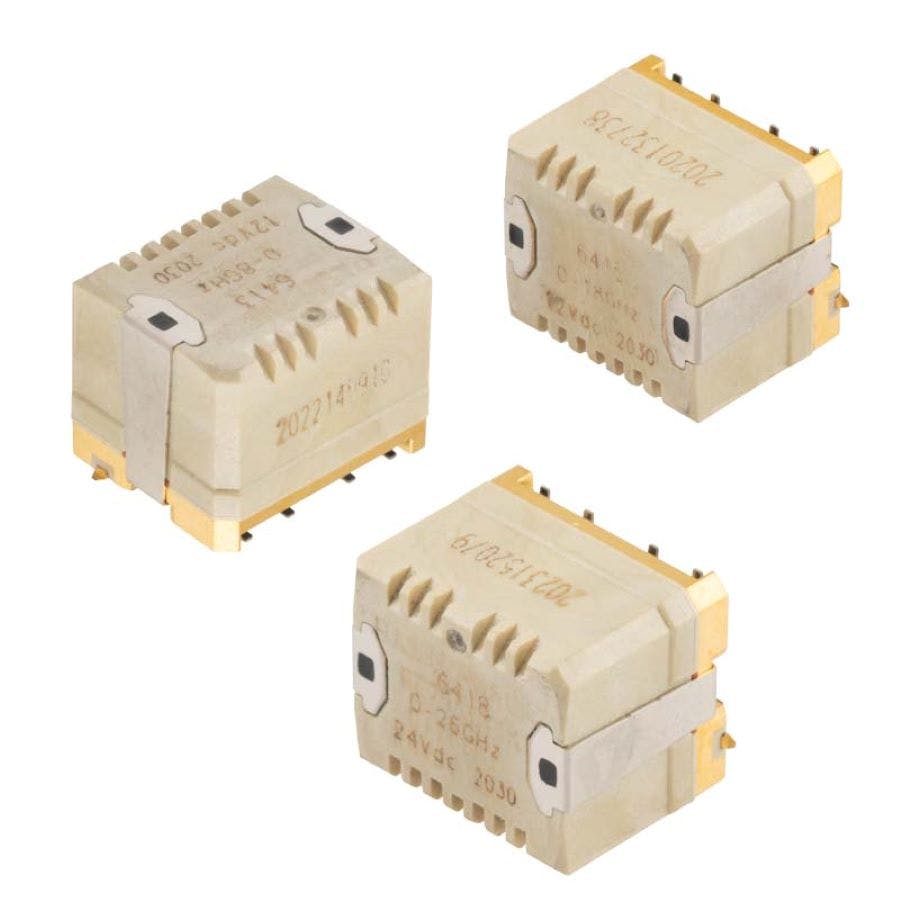 Fairview Microwave Quartz series surface-mount failsafe electro-mechanical relay switches are for applications that operate in demanding conditions.