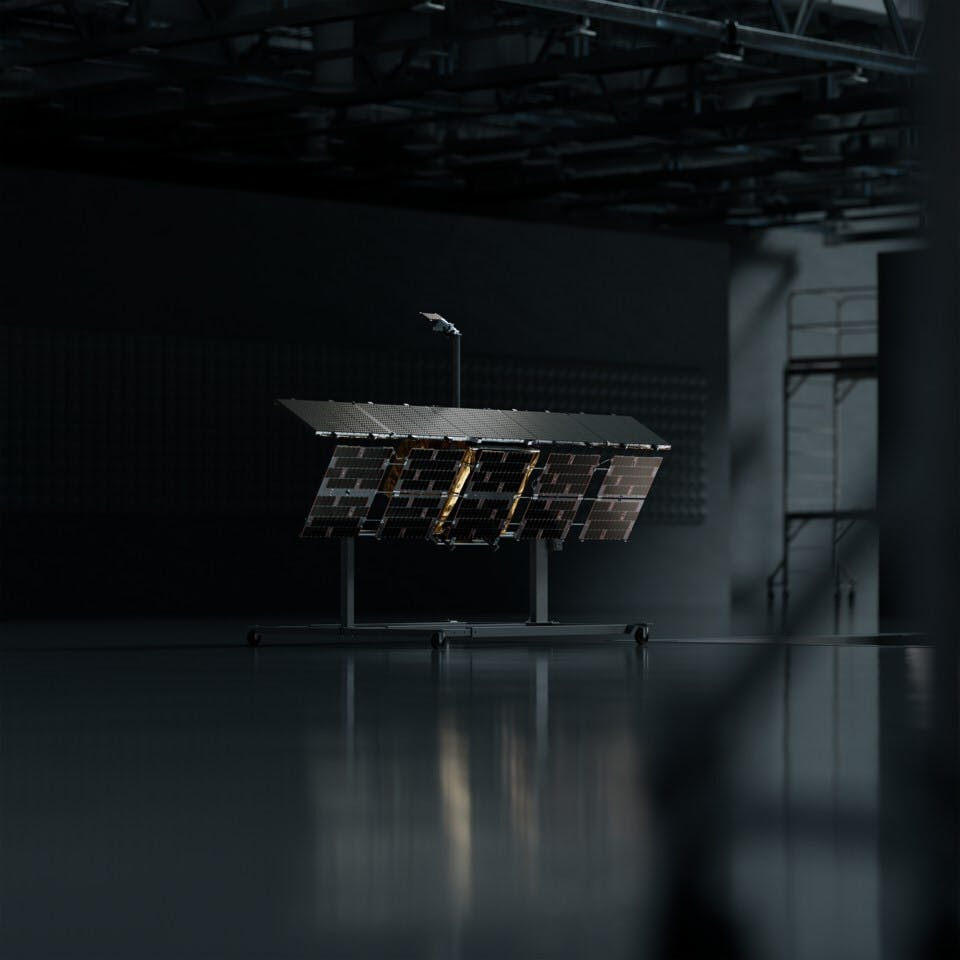 ICEYE satellite sitting in a warehouse