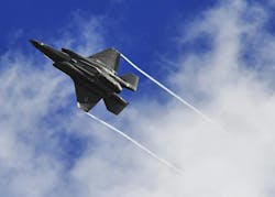 An F-35 Lightning II performs a maneuver over Luke Air Force Base, Ariz. An F-35 Lightning II performs a maneuver over Luke Air Force Base, Ariz.