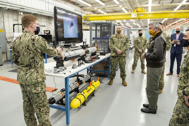 U.S. Navy undersea warfare experts conduct briefings about the Navy’s unmanned undersea systems capabilities.