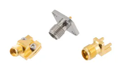 RF angled printed circuit board connectors from Pasternack meet demands for RF designs in military, aerospace, and test-and-measurement applications.