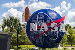 A NASA sign outside the agency's Kennedy Space Center A NASA sign outside the agency's Kennedy Space Center