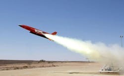 A BQM-177 aerial target conducts test flight from China Lake, Calif. A BQM-177 aerial target conducts test flight from China Lake, Calif.