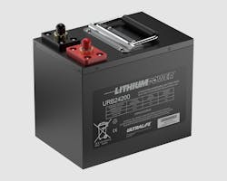 The Ultralife URB24200 lithium iron phosphate battery pack is for motor and data backup in military, robotics, and medical applications The Ultralife URB24200 lithium iron phosphate battery pack is for motor and data backup in military, robotics, and medical applications