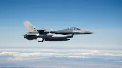 An Air Force F-16 jet fighter carries a test version of Norway’s Joint Strike Missile during 2018 evaluations.