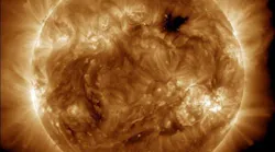 SDO image of the sun during a period of high solar activity.