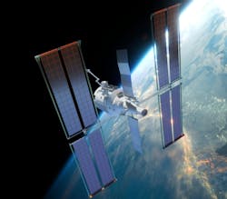 A rendering of Starlab space station in orbit above Earth. Starlab Space image. A rendering of Starlab space station in orbit above Earth. Starlab Space image.