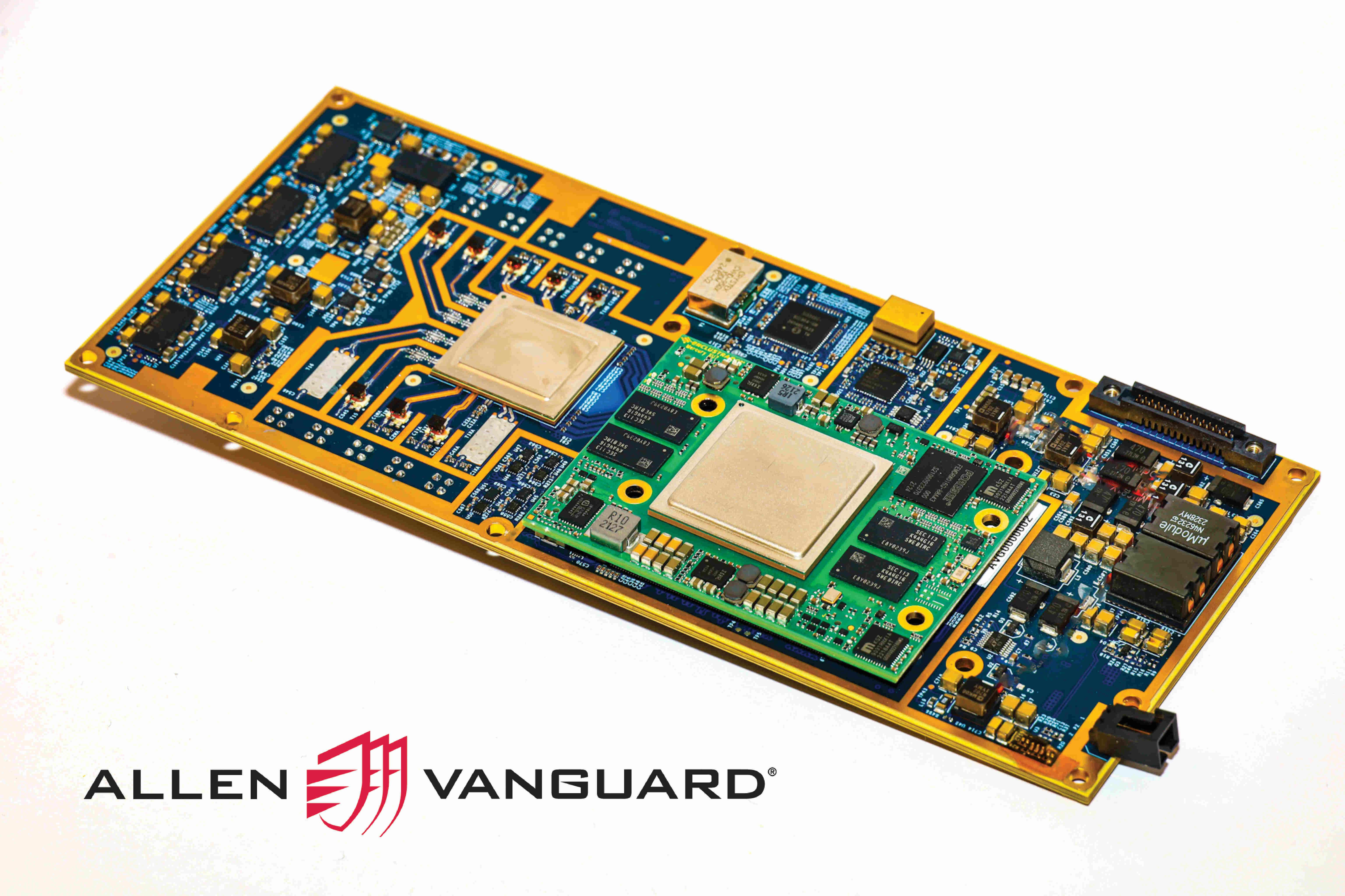 This Allen-Vanguard RF multi-function cyber and electromagnetic activities (CEMA) system on module helps detect and defeat radio-controlled threats.