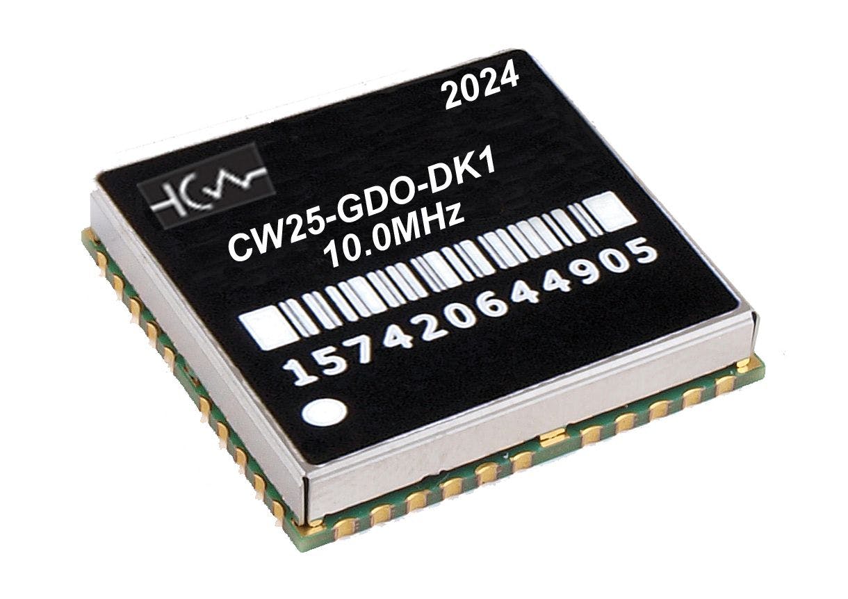 The Connor-Winfield CW25-GDO-DK series is a combined GPS receiver and GPS disciplined oscillator module for time and frequency synchronization.
