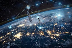 Satellite network in space Satellite network in space