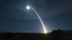 An unarmed Minuteman III intercontinental ballistic missile launches during a developmental test in February 2020 from Vandenberg Air Force Base, Calif. An unarmed Minuteman III intercontinental ballistic missile launches during a developmental test in February 2020 from Vandenberg Air Force Base, Calif.