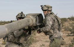U.S. Army soldiers hook up a M777 howitzer during a targeting exercise at the National Training Center at Fort Irwin, Calif. U.S. Army soldiers hook up a M777 howitzer during a targeting exercise at the National Training Center at Fort Irwin, Calif.