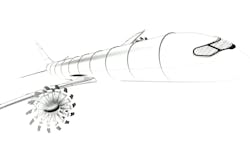 A stylized rendering of a twin prop aircraft A stylized rendering of a twin prop aircraft