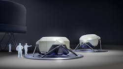 A rendering of the Loft Dynamics VR pilot training pod A rendering of the Loft Dynamics VR pilot training pod