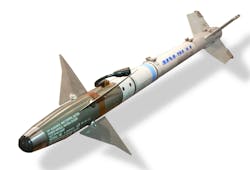 The AIM-9 Sidewinder missile uses infrared heat-seeking sensors to guide the weapon to its target. The AIM-9 Sidewinder missile uses infrared heat-seeking sensors to guide the weapon to its target.