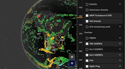 An image of The Weather Company's Maverick system on a screen