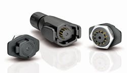The Binder ELC 570 data and power connector resists the effects of water and dust in medical and industrial applications The Binder ELC 570 data and power connector resists the effects of water and dust in medical and industrial applications