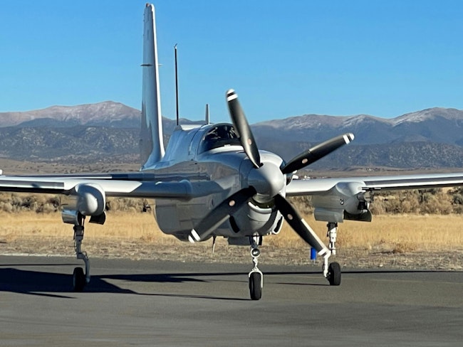 The aircraft, the equipment and the team transferred to Minden, Nevada, after a one-week integration phase in Denison, Texas, where the Egrett is stationed. At Minden, the DLR and AV Expert team met with the Airbus and Perlan teams preparing the Blue Condor for in-flight measurements. Credit: DLR (CC BY-NC-ND 3.0)