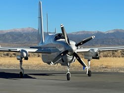 The aircraft, the equipment and the team transferred to Minden, Nevada, after a one-week integration phase in Denison, Texas, where the Egrett is stationed. At Minden, the DLR and AV Expert team met with the Airbus and Perlan teams preparing the Blue Condor for in-flight measurements. Credit: DLR (CC BY-NC-ND 3.0) The aircraft, the equipment and the team transferred to Minden, Nevada, after a one-week integration phase in Denison, Texas, where the Egrett is stationed. At Minden, the DLR and AV Expert team met with the Airbus and Perlan teams preparing the Blue Condor for in-flight measurements. Credit: DLR (CC BY-NC-ND 3.0)