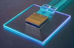 Ayar Labs TeraPHY optical I/O chiplet with 4-terabit-per-second bi-directional bandwidth. Ayar Labs TeraPHY optical I/O chiplet with 4-terabit-per-second bi-directional bandwidth.