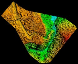 High-resolution hyperspectral aerial digital elevation model used for computer assisted geographical information system. High-resolution hyperspectral aerial digital elevation model used for computer assisted geographical information system.