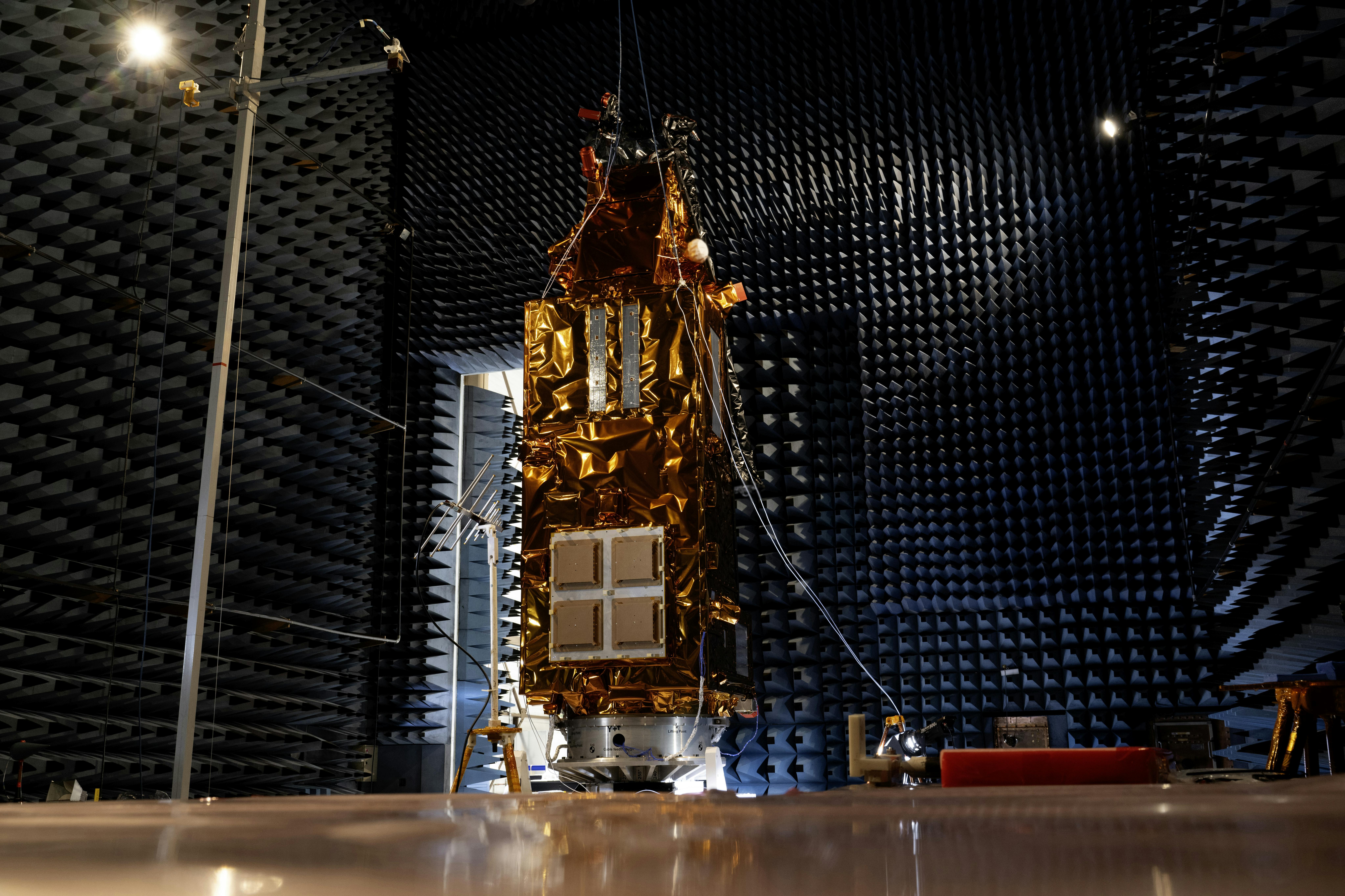 A photo of the Biomass satellite