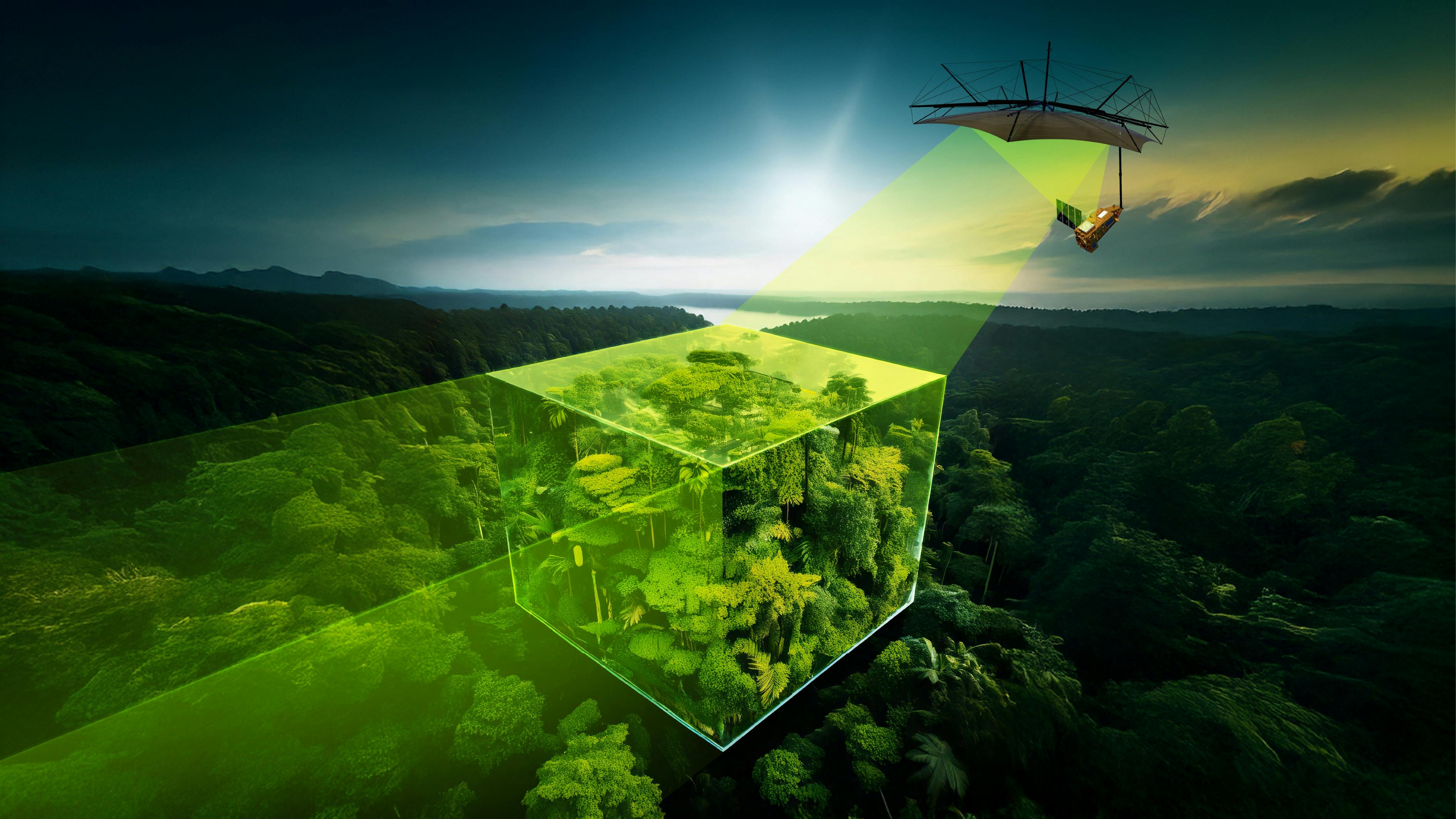 ESA's Biomass mission is scheduled to launch on 29 April 2025, enabling the precise determination of global forest biomass for the first time. Germany is contributing over 20 percent to the mission and providing its main instrument. These contributions are coordinated by the German Space Agency at DLR. The DLR Microwaves and Radar Institute has conducted aircraft measurement campaigns to develop algorithms for estimating forest biomass, developed a prototype radar data processor, and created the software simulator for the German radar system. Credit: DLR (CC BY-NC-ND 3.0)