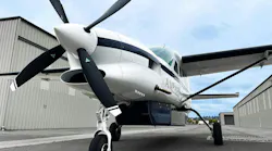 A photo of Ampaire's demonstrator aircraft on the tarmac