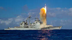 An SM-3 Block 1B missile launches from the guided-missile cruiser USS Lake Erie (CG 70) during a 2013 Missile Defense Agency and U.S. Navy test in the mid-Pacific. The ship is set for decommissioning sometime this year.
