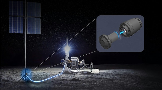A rendering of Yank's connectors on lunar technology