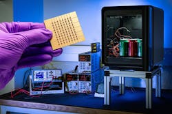 Researchers at APL have developed new materials called CHESS that significantly improve the efficiency of thermoelectric cooling devices. Johns Hopkins APL/Ed Whitman image. Researchers at APL have developed new materials called CHESS that significantly improve the efficiency of thermoelectric cooling devices. Johns Hopkins APL/Ed Whitman image.