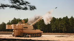 U.S. Army National Guard artillerymen fire a M109A7 Paladin self-propelled howitzer at Fort Bragg, N.C., last March.