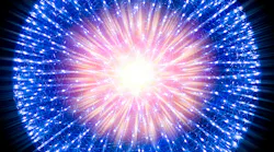 Atom ray radiation light science illustration concept. Nucleus of Atom Nuclear explode atomic bomb red hot ray radiation light science illustration concept.