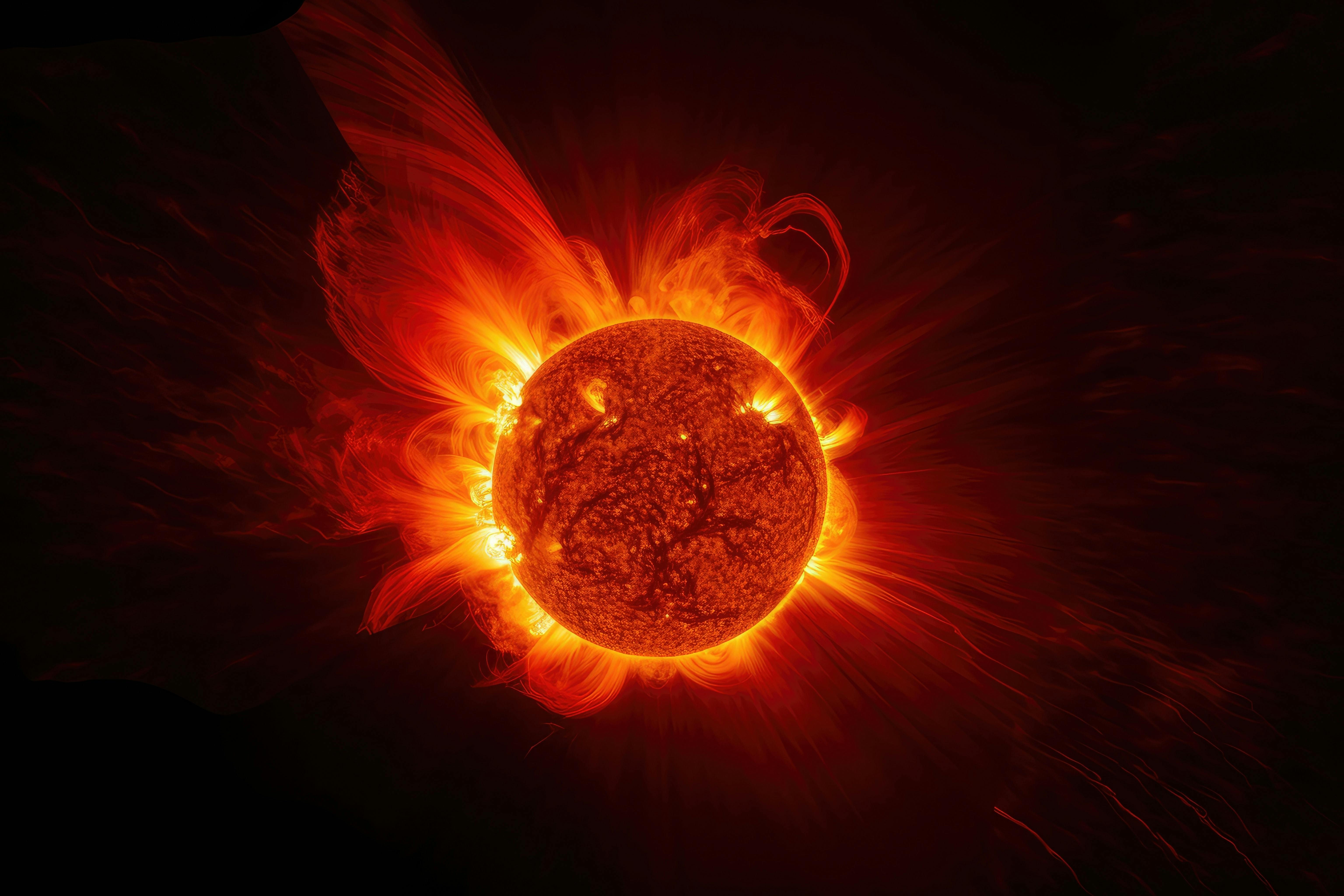 The sun ejecting coronal mass