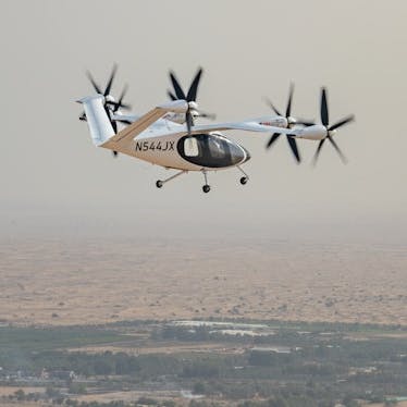 Joby's eVTOL flying in Dubai.