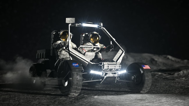 An artist’s concept design of NASA’s Lunar Terrain Vehicle. NASA image.