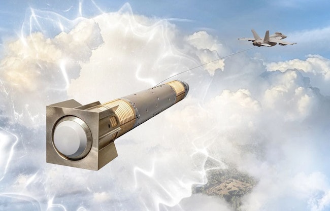 The BAE Systems Dual Band Decoy (DBD) towed EW system helps protect U.S. and allied combat jets from radar-guided anti-aircraft missiles.