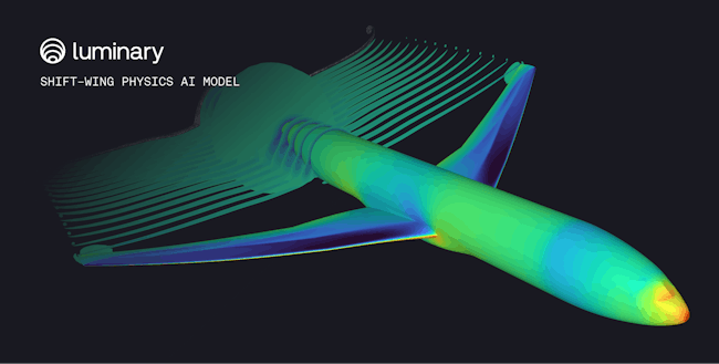 A rendering of an aircraft in the AI model